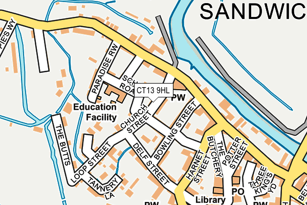 CT13 9HL map - OS OpenMap – Local (Ordnance Survey)