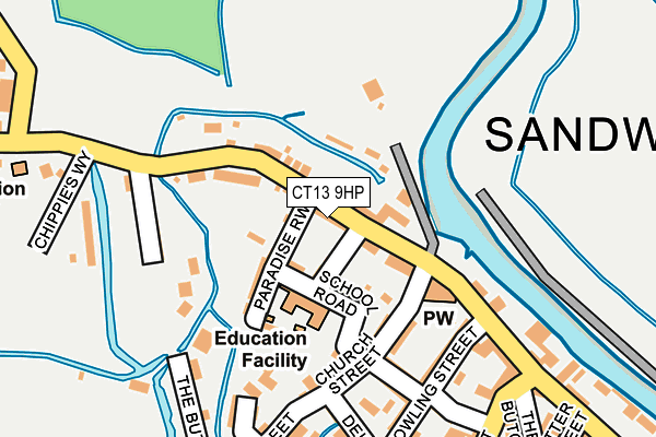 CT13 9HP map - OS OpenMap – Local (Ordnance Survey)