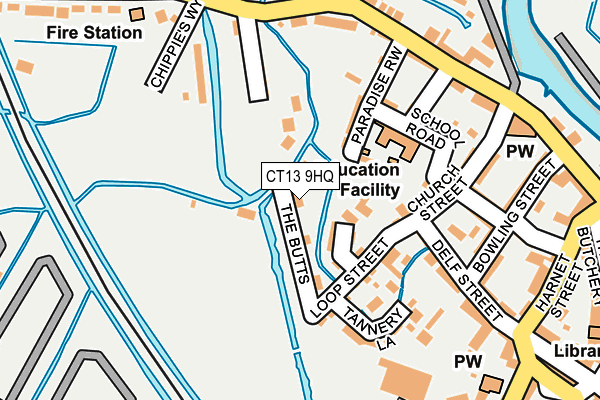 CT13 9HQ map - OS OpenMap – Local (Ordnance Survey)