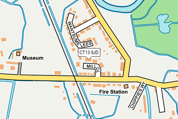 CT13 9JD map - OS OpenMap – Local (Ordnance Survey)