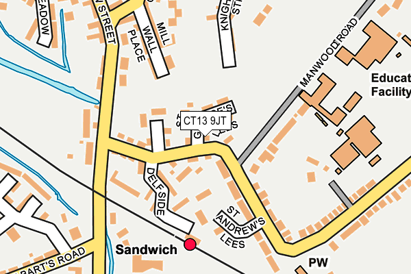 CT13 9JT map - OS OpenMap – Local (Ordnance Survey)