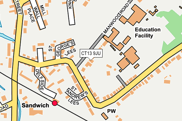 Map of THE SWALLOWS SANDWICH MANAGEMENT LIMITED at local scale