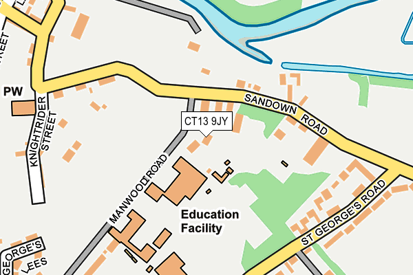 CT13 9JY map - OS OpenMap – Local (Ordnance Survey)
