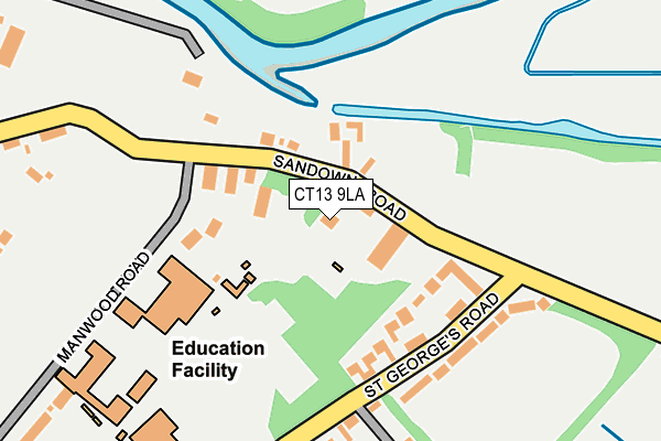 CT13 9LA map - OS OpenMap – Local (Ordnance Survey)