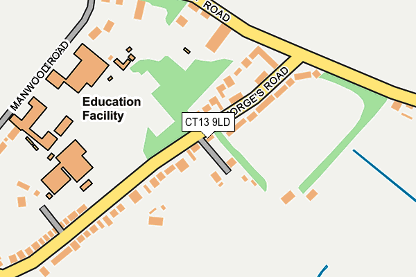CT13 9LD map - OS OpenMap – Local (Ordnance Survey)