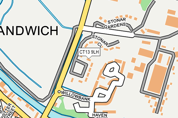 CT13 9LH map - OS OpenMap – Local (Ordnance Survey)