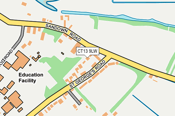 CT13 9LW map - OS OpenMap – Local (Ordnance Survey)