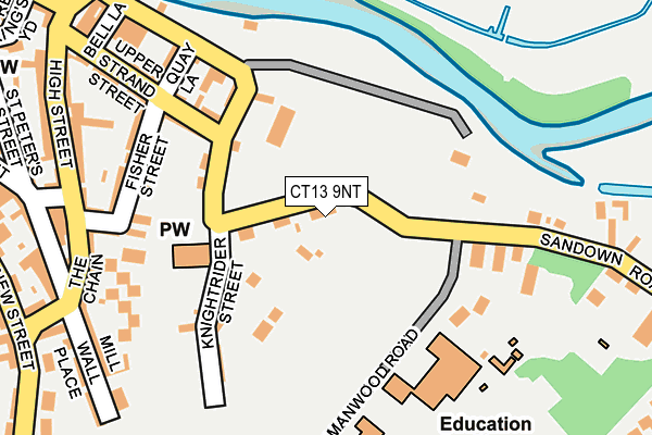 CT13 9NT map - OS OpenMap – Local (Ordnance Survey)