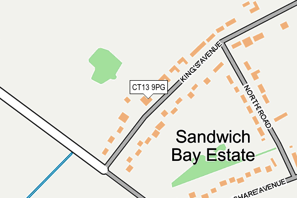 CT13 9PG map - OS OpenMap – Local (Ordnance Survey)