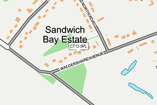 CT13 9PL map - OS OpenMap – Local (Ordnance Survey)