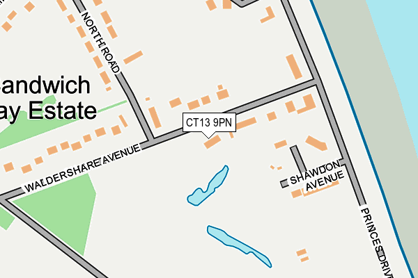CT13 9PN map - OS OpenMap – Local (Ordnance Survey)