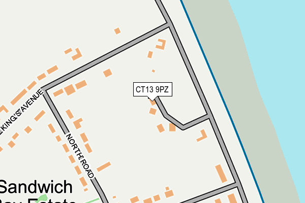 CT13 9PZ map - OS OpenMap – Local (Ordnance Survey)