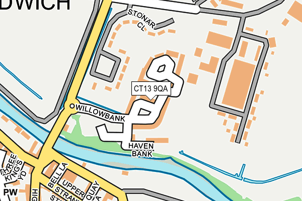 CT13 9QA map - OS OpenMap – Local (Ordnance Survey)