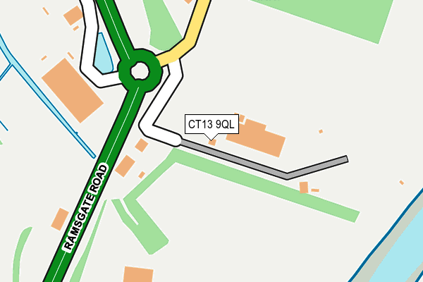 CT13 9QL map - OS OpenMap – Local (Ordnance Survey)