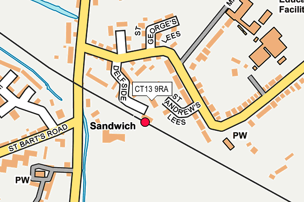 CT13 9RA map - OS OpenMap – Local (Ordnance Survey)