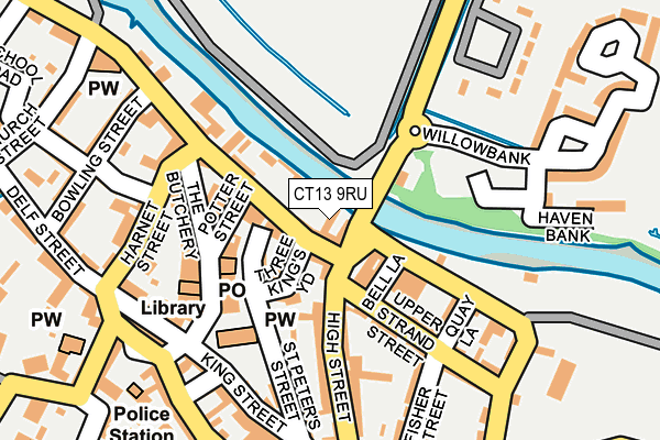 CT13 9RU map - OS OpenMap – Local (Ordnance Survey)