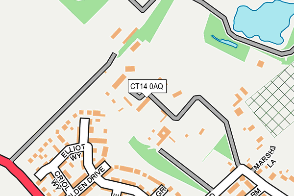CT14 0AQ map - OS OpenMap – Local (Ordnance Survey)
