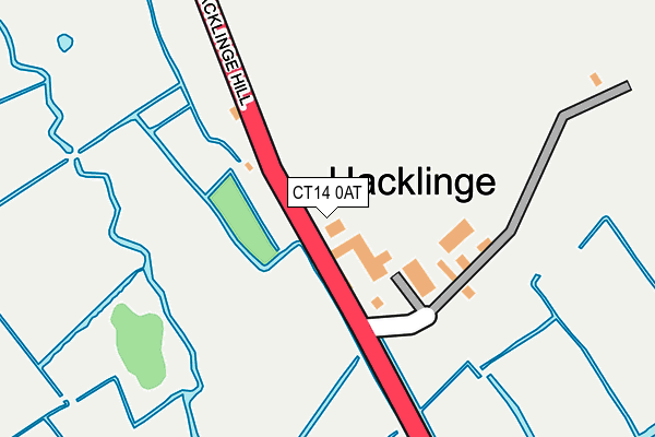 CT14 0AT map - OS OpenMap – Local (Ordnance Survey)