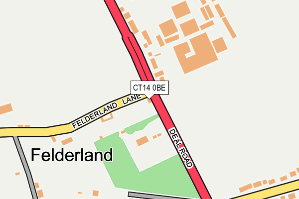 CT14 0BE map - OS OpenMap – Local (Ordnance Survey)