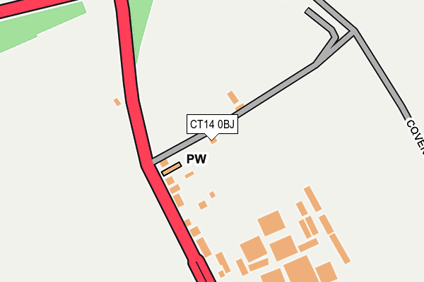 CT14 0BJ map - OS OpenMap – Local (Ordnance Survey)