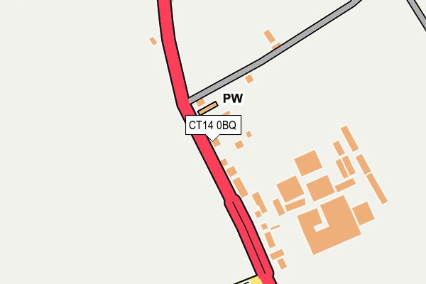 CT14 0BQ map - OS OpenMap – Local (Ordnance Survey)