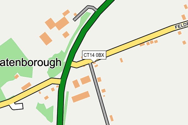 CT14 0BX map - OS OpenMap – Local (Ordnance Survey)