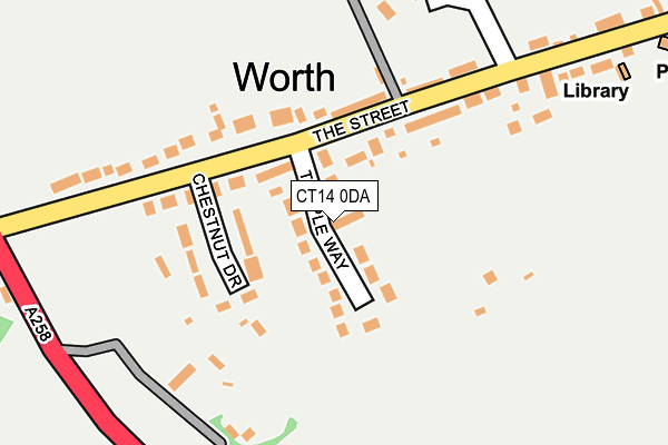 CT14 0DA map - OS OpenMap – Local (Ordnance Survey)