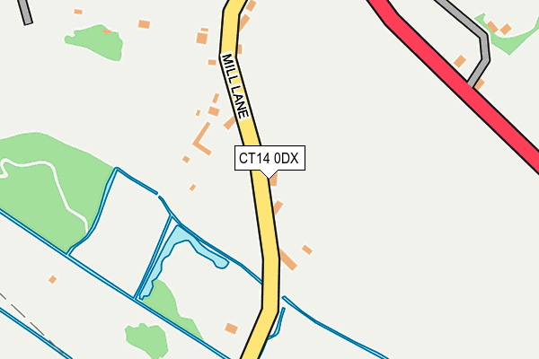 CT14 0DX map - OS OpenMap – Local (Ordnance Survey)