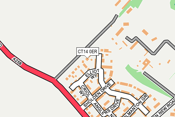 CT14 0ER map - OS OpenMap – Local (Ordnance Survey)