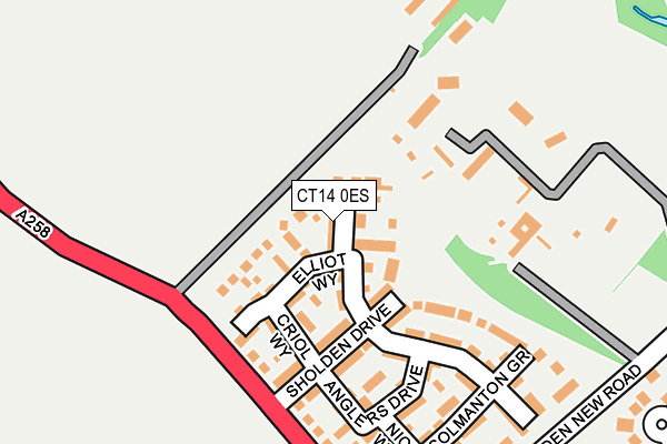 CT14 0ES map - OS OpenMap – Local (Ordnance Survey)