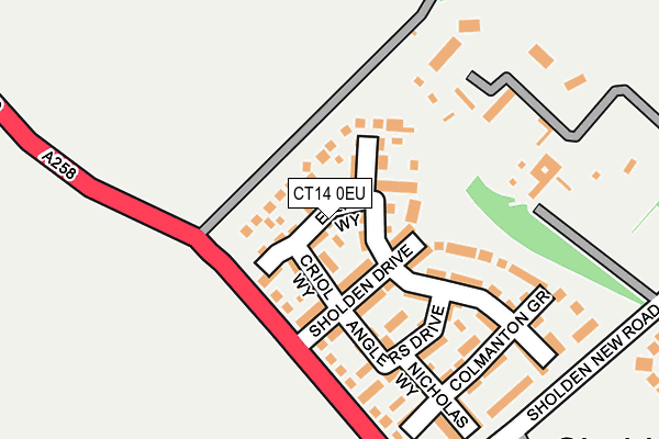 CT14 0EU map - OS OpenMap – Local (Ordnance Survey)