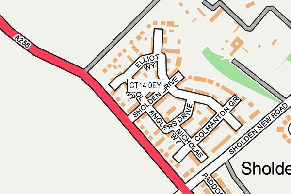 CT14 0EY map - OS OpenMap – Local (Ordnance Survey)