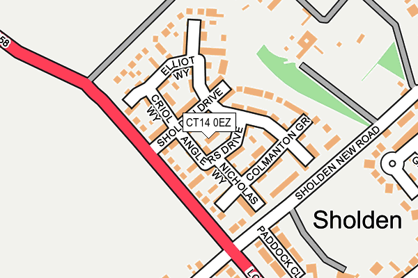 CT14 0EZ map - OS OpenMap – Local (Ordnance Survey)