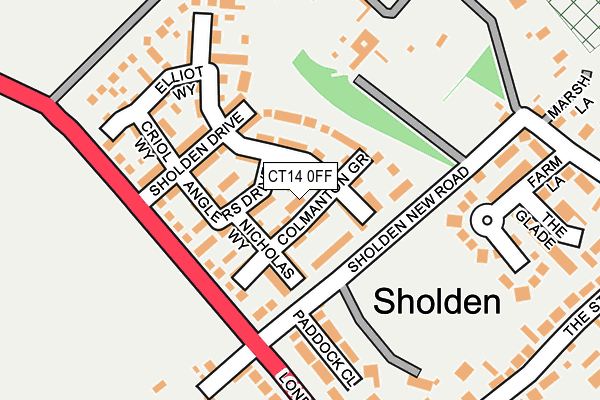 CT14 0FF map - OS OpenMap – Local (Ordnance Survey)