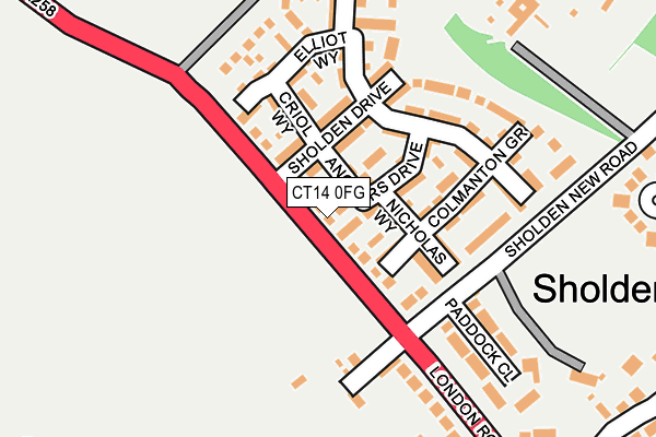 CT14 0FG map - OS OpenMap – Local (Ordnance Survey)