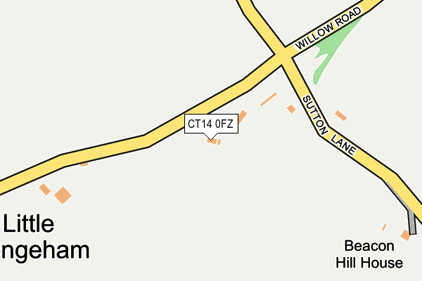 CT14 0FZ map - OS OpenMap – Local (Ordnance Survey)