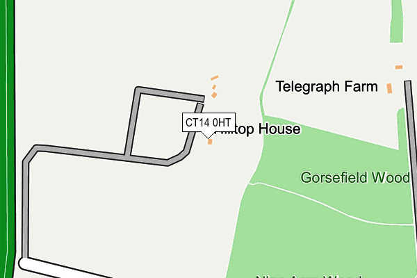 CT14 0HT map - OS OpenMap – Local (Ordnance Survey)