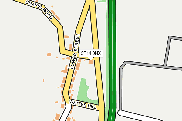 CT14 0HX map - OS OpenMap – Local (Ordnance Survey)
