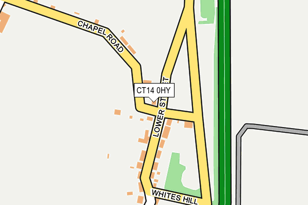 CT14 0HY map - OS OpenMap – Local (Ordnance Survey)