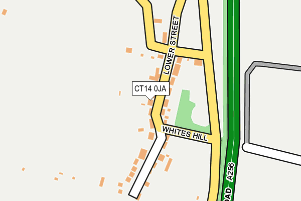 CT14 0JA map - OS OpenMap – Local (Ordnance Survey)