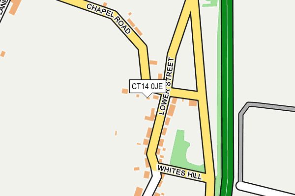CT14 0JE map - OS OpenMap – Local (Ordnance Survey)