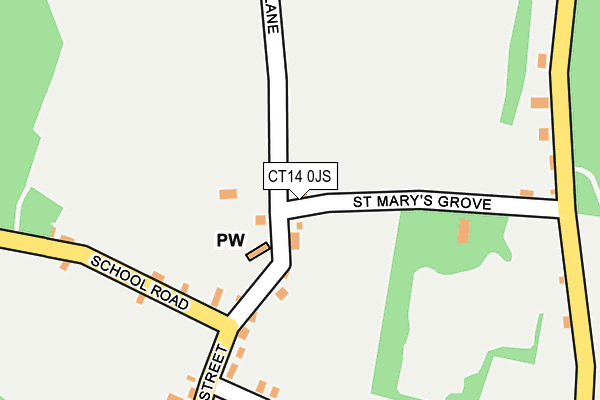 CT14 0JS map - OS OpenMap – Local (Ordnance Survey)