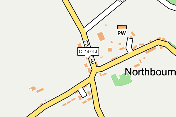 CT14 0LJ map - OS OpenMap – Local (Ordnance Survey)