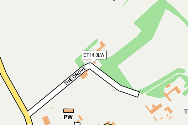 CT14 0LW map - OS OpenMap – Local (Ordnance Survey)