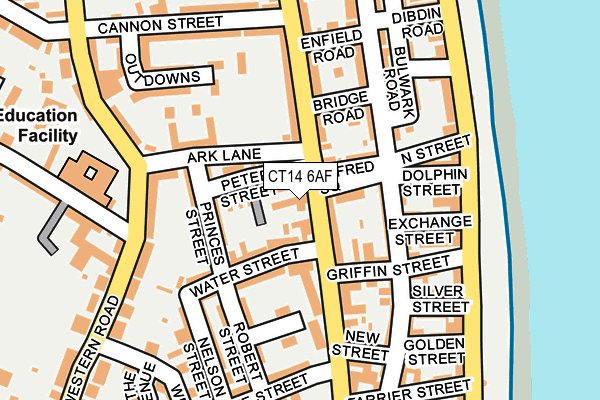 CT14 6AF map - OS OpenMap – Local (Ordnance Survey)