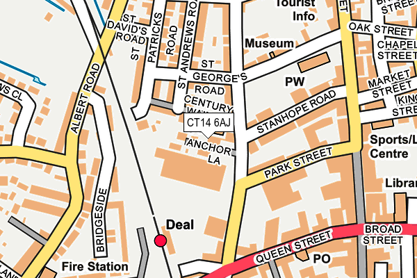 CT14 6AJ map - OS OpenMap – Local (Ordnance Survey)