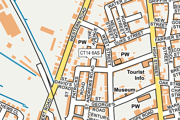 CT14 6AS map - OS OpenMap – Local (Ordnance Survey)