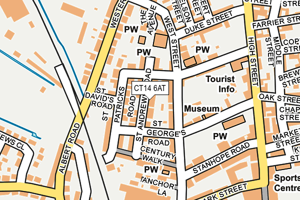 CT14 6AT map - OS OpenMap – Local (Ordnance Survey)