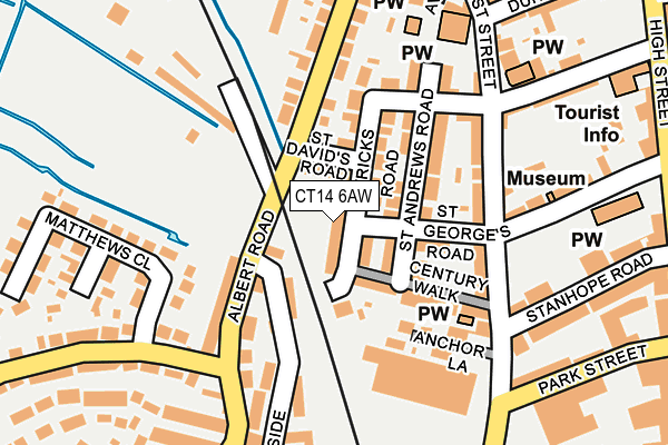 CT14 6AW map - OS OpenMap – Local (Ordnance Survey)