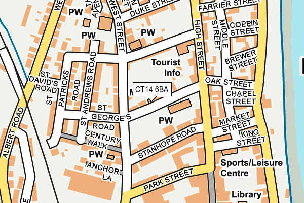 CT14 6BA map - OS OpenMap – Local (Ordnance Survey)